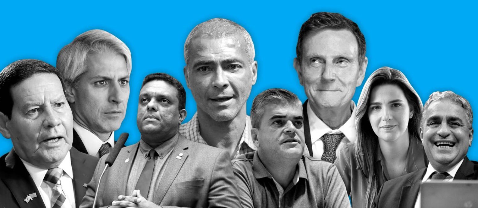Pesquisa Quaest feita a pedido do GLOBO mostrou desempenhos de oito nomes que podem concorrer ao Senado pelo Rio em 2022 Foto: Editoria de Arte