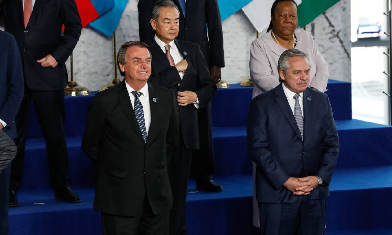 O presidente Bolsonaro durante foto oficial dos líderes membros do G-20 Foto: Alan Santos / PR