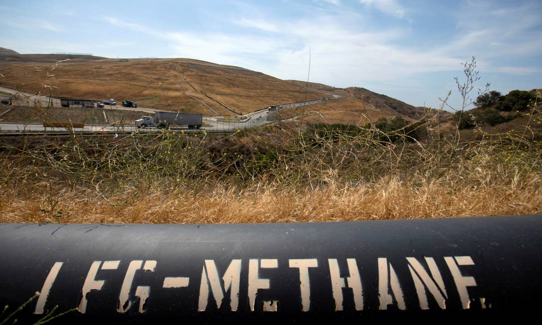 Gasoduto usado para o transporte de metano na Califórnia Foto: MIKE BLAKE / REUTERS