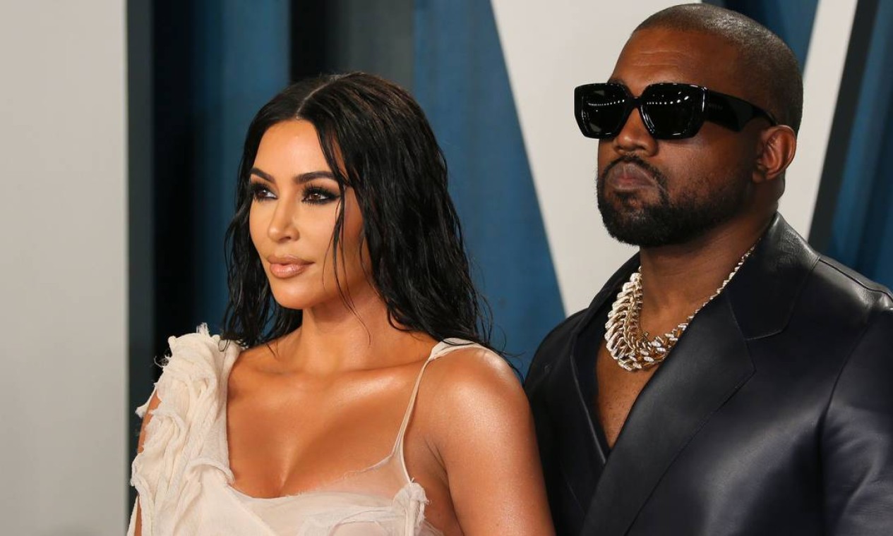 Kim Kardashian e Kanye West Foto: JEAN-BAPTISTE LACROIX / AFP