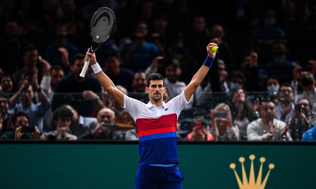 Novak Djokovic termina o ano como número 1 do ranking mundial pela sétima vez Foto: CHRISTOPHE ARCHAMBAULT / AFP