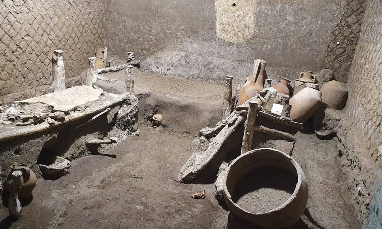 Arqueólogos de Pompeia descobrem quarto de escravos Foto: Archaeological Park of Pompeii