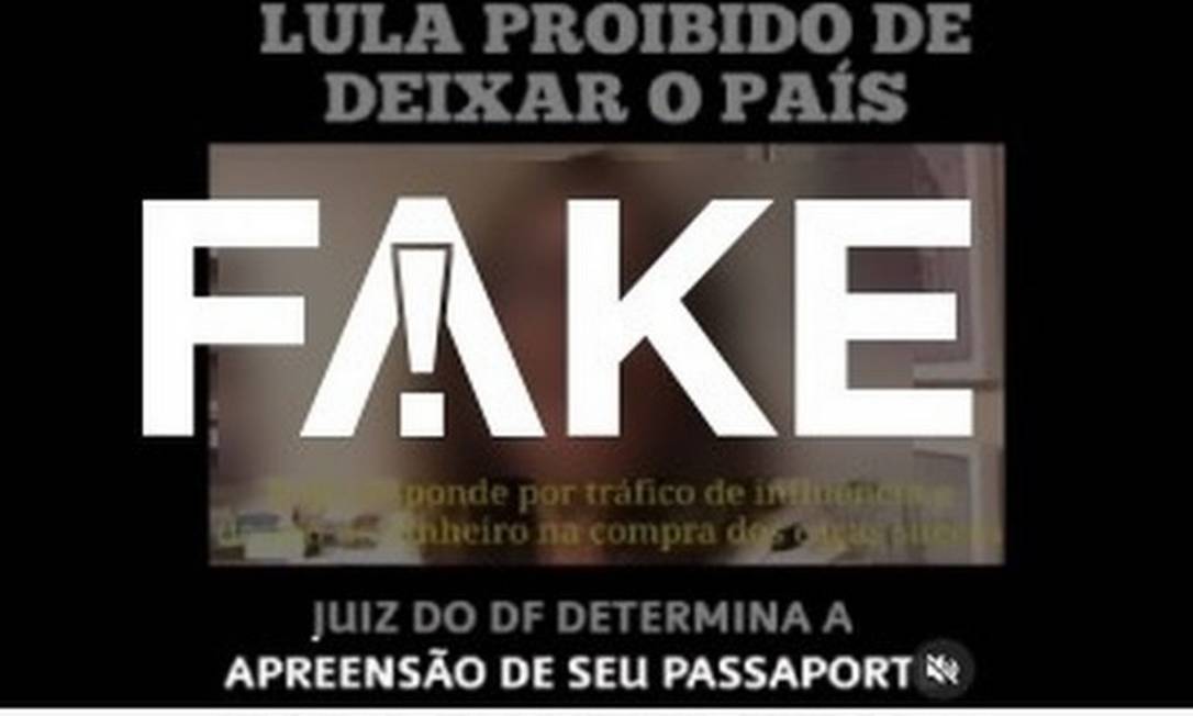 É #FAKE que Lula está proibido de deixar o país Foto: Reprodução
