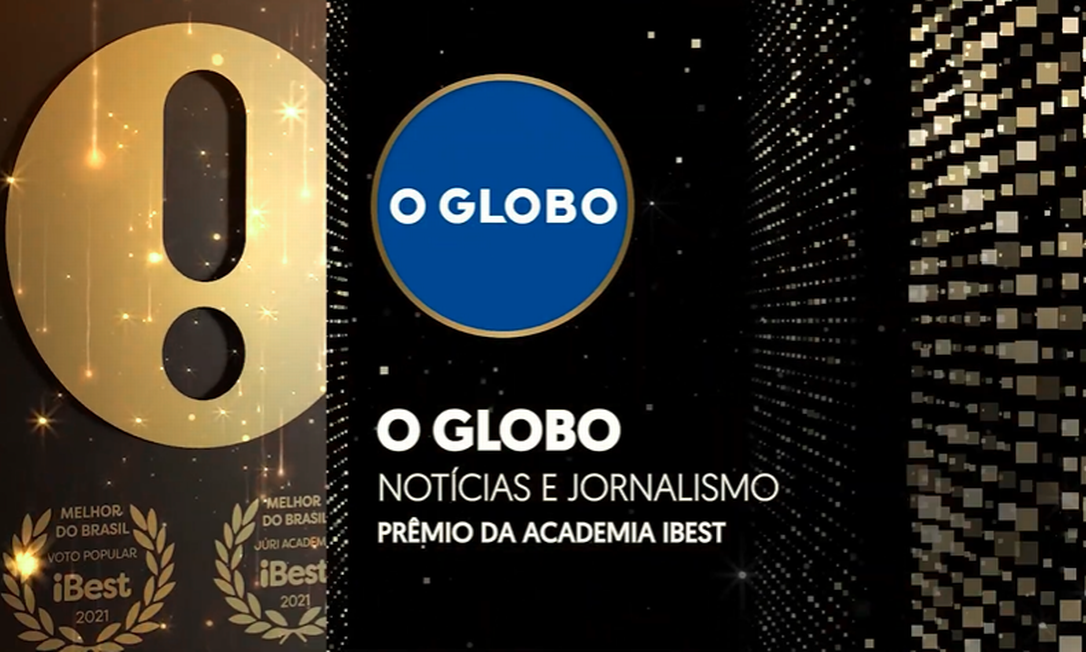 O Globo vence prêmio iBest 2021 em Notícias e Jornalismo Foto: Reprodução/ YouTube iBest
