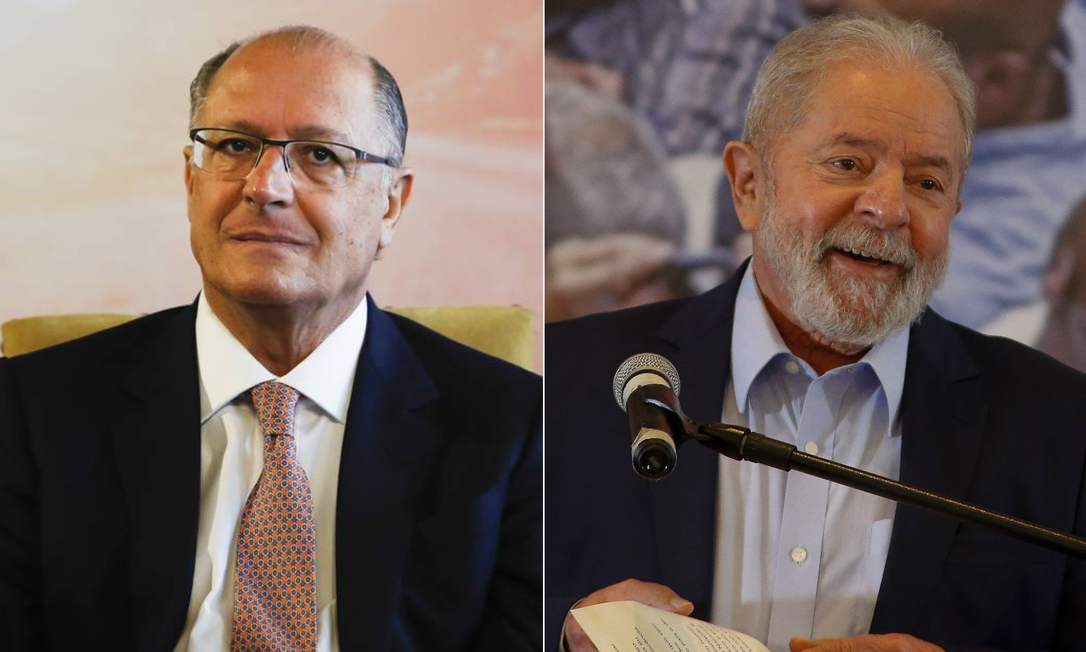 O ex-governador Geraldo Alckmin e o ex-presidente Lula Foto: Arquivo