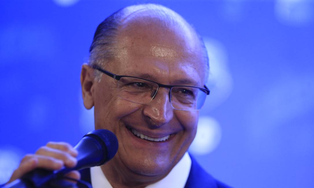 O ex-governador paulista Geraldo Alckmin está de saída do PSDB Foto: Marcelo Theobald / Agência O Globo (04/10/18)