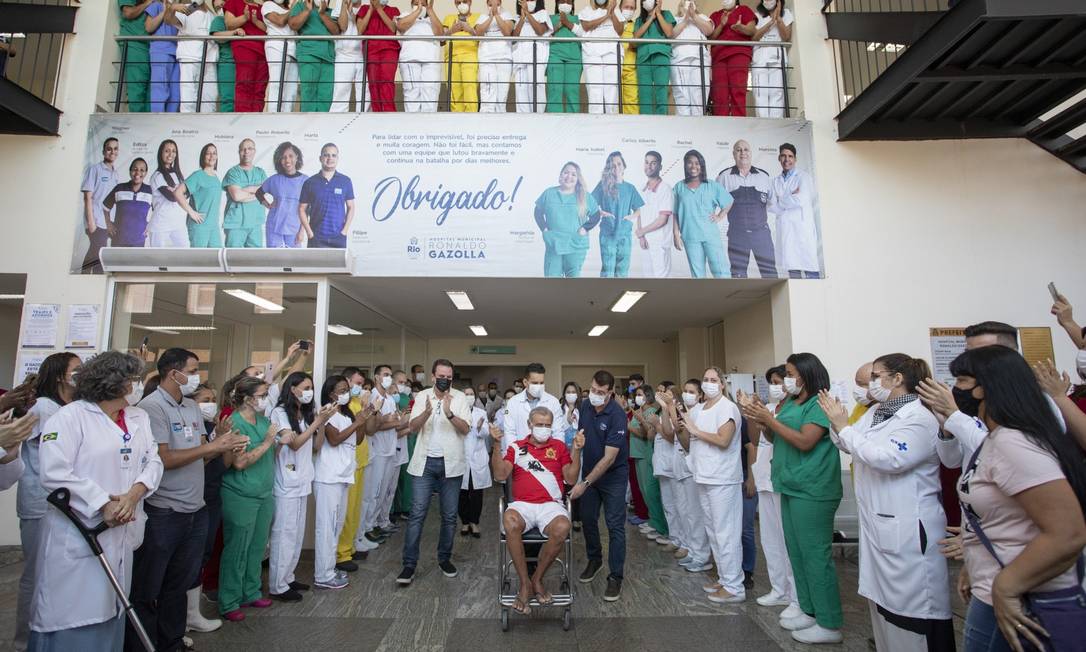 Último paciente que estava com Covid no Hospital Ronaldo Gazolla recebe alta Foto: Ana Branco / Agência O Globo
