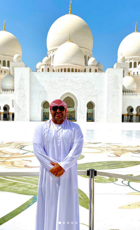Ronie Peter em viagem a Abu Dhabi, nos Emirados Árabes Unidos Foto: Reprodução