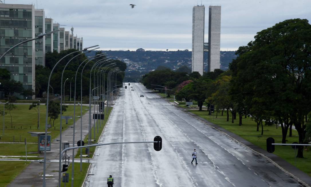 Esplanada dos Ministérios, em Brasília Foto: Evaristo Sá / AFP/28-2-2021