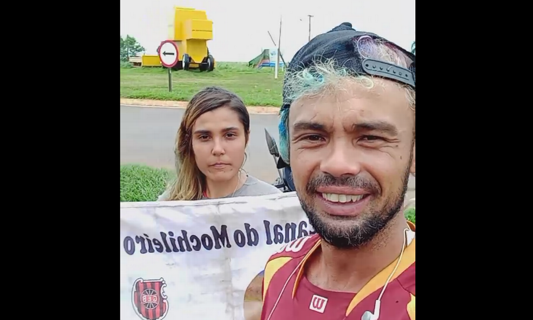 Casal que viajou por todo o Brasil sofre acidente ao concluir percurso no Mato Grosso do Sul Foto: Redes Sociais