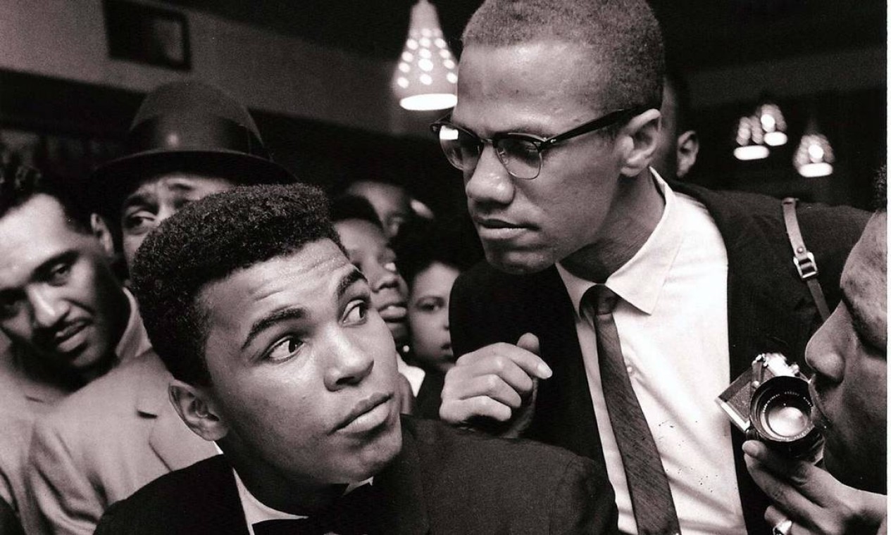 Mohammed Ali e Malcolm X, símbolos do poder negro nos EUA. Poder negro, orgulho negro, ódio negro não são expressões criadas por ele Foto: Arquivo