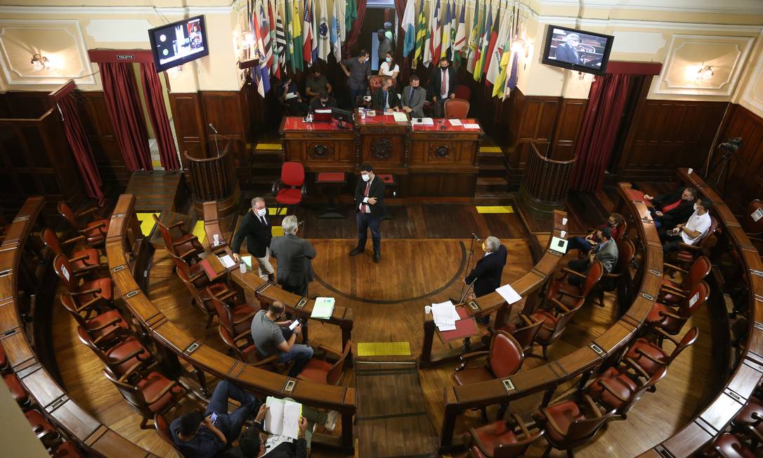Plenário da Câmara Municipal de Niterói Foto: Pedro Teixeira (Arquivo 09-12-2020) / Agência O Globo