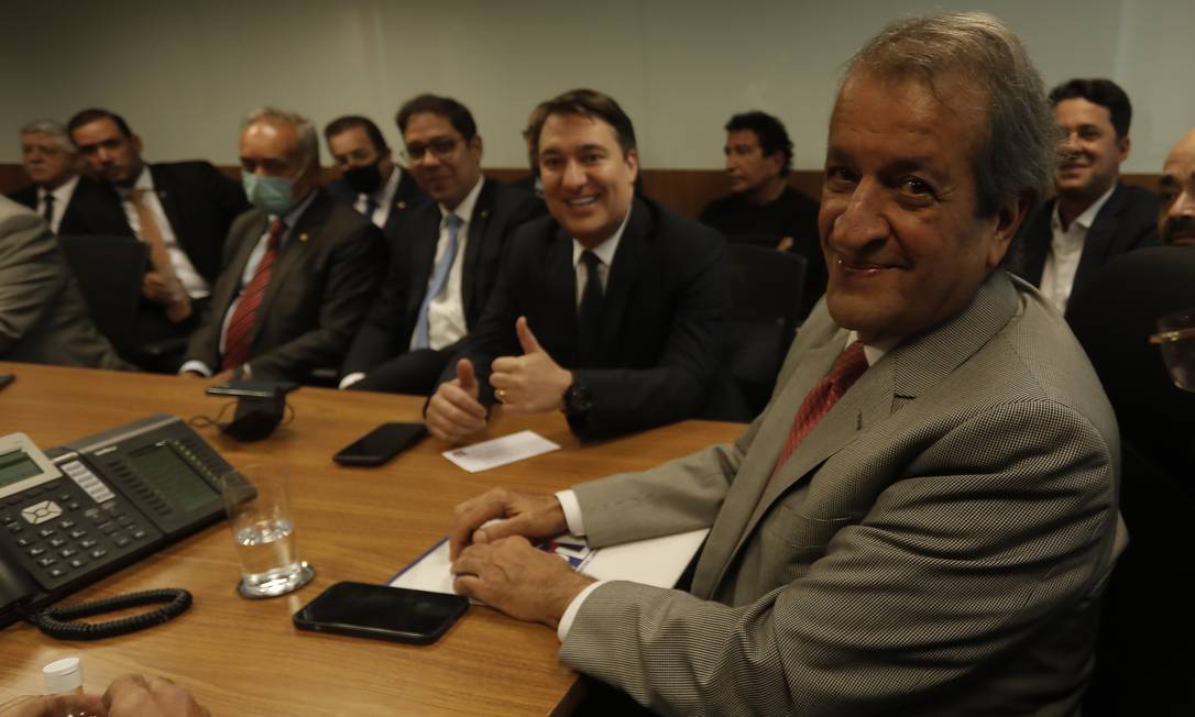 Valdemar Costa Neto, se reúne com a executiva do PL para decidir a filiação do Presidente da República Jair Bolsonaro ao partido. Foto: CRISTIANO MARIZ / Agência O Globo