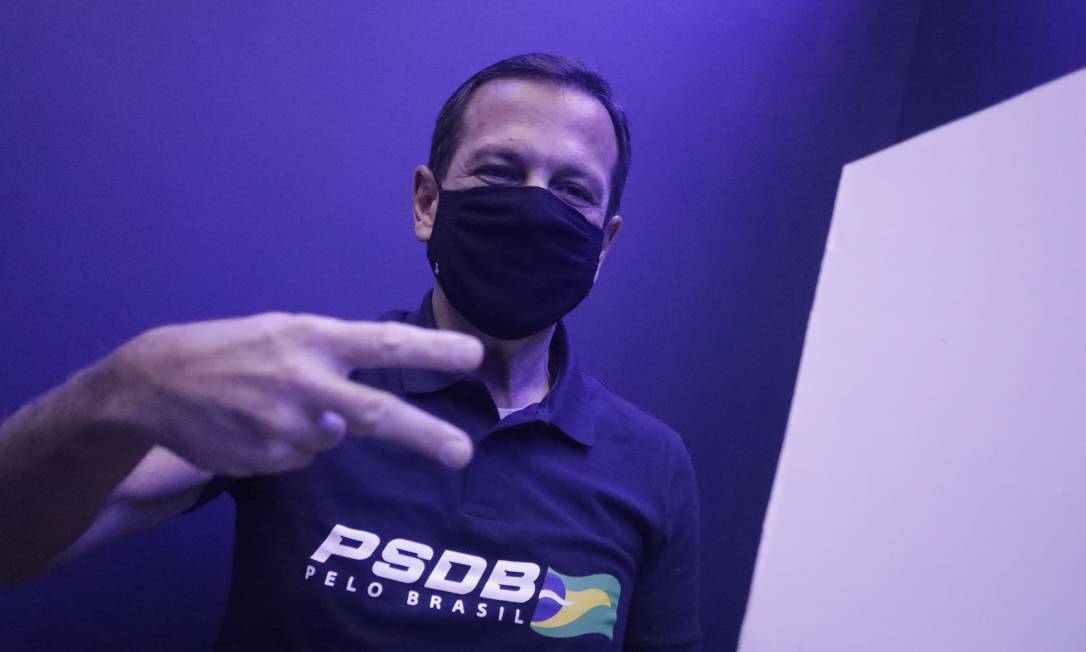 O governador de São Paulo após votar nas prévias no PSDB Foto: Cristiano Mariz/O Globo / Agência O Globo