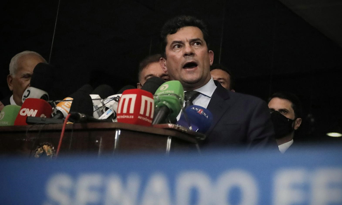 Ex-juiz Sergio Moro no Senado Foto: Agência O Globo