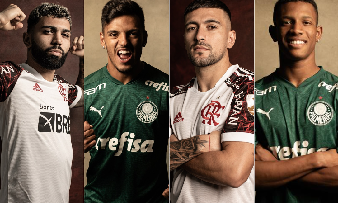 Gabigol, Gabriel Menino, Arrascaeta e Gabriel Veron são algumas das estrelas valiosas da decisão de sábado Foto: Divulgação/Conmebol