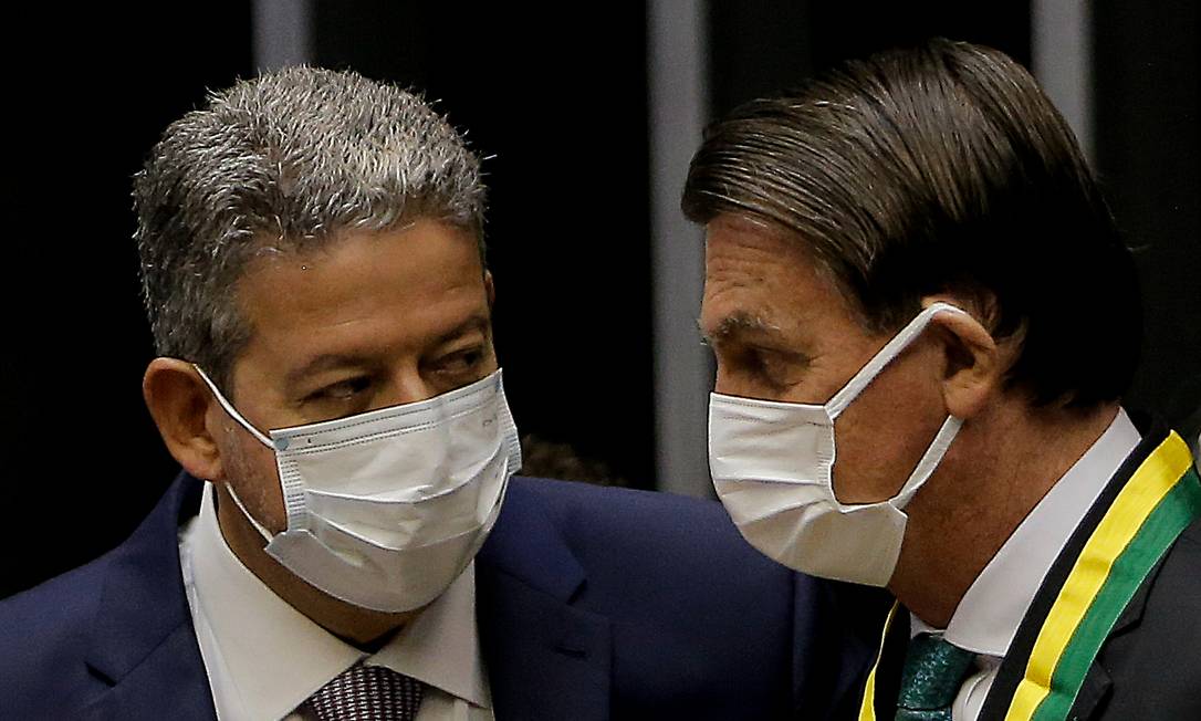 O presidente Jair Bolsonaro e o presidente da Câmara, Arthur Lira 24/11/2021 Foto: CRISTIANO MARIZ / Agência O Globo