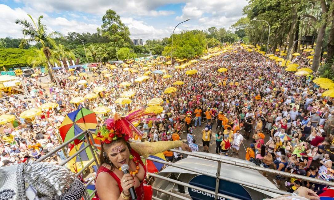 Desfile do Galo da Madrugada em São Paulo reuniu multidão em 2020, antes da pandemia Foto: Anderson Lira / FramePhoto