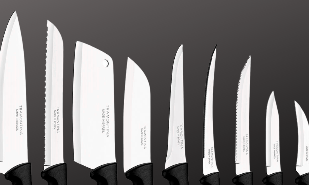 Existem facas para diversos tipos de alimentos Foto: Reprodução/Tramontina