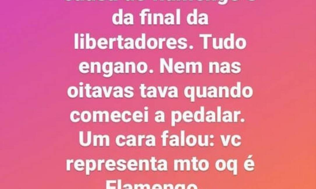 Torcedor diz que não vai ao jogo Foto: Reprodução