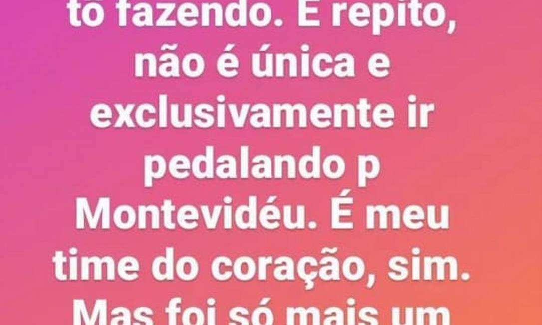 Torcedor diz que não vai ao jogo Foto: Reprodução