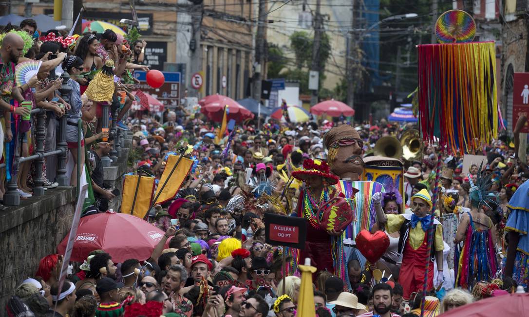 Bolsonaro usa Carnaval para criar armadilha para opositores. Desfile do bloco Céu na Terra no Rio 22/02/2020 Foto: Márcia Foletto / Agência O Globo