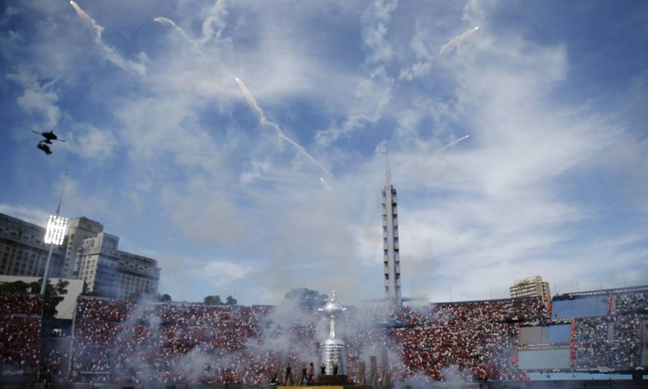 Estádio Centenário, em Montevidéu, sedia a final da Libertadores da América Foto: MARIANA GREIF / REUTERS