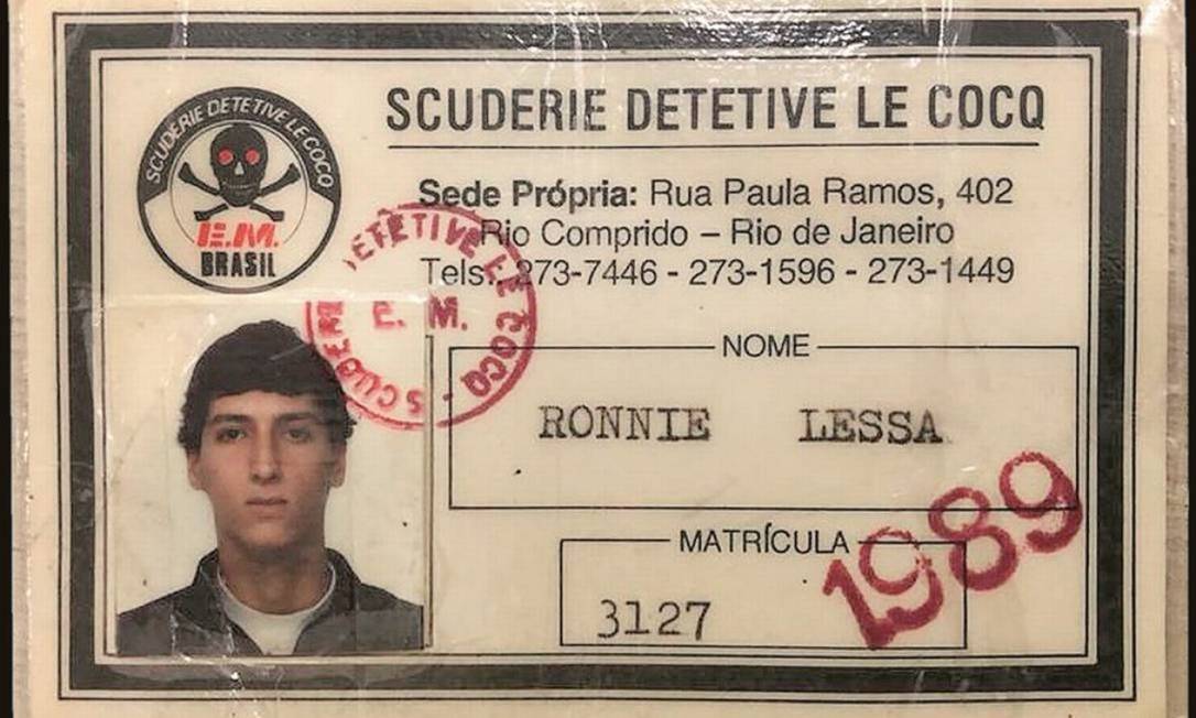 Ainda em 1989 ele já tinha carteirinha da Scuderie Le Cocq, grupo de extermínio formado por policiais no Rio de Janeiro Foto: Arquivo O Globo