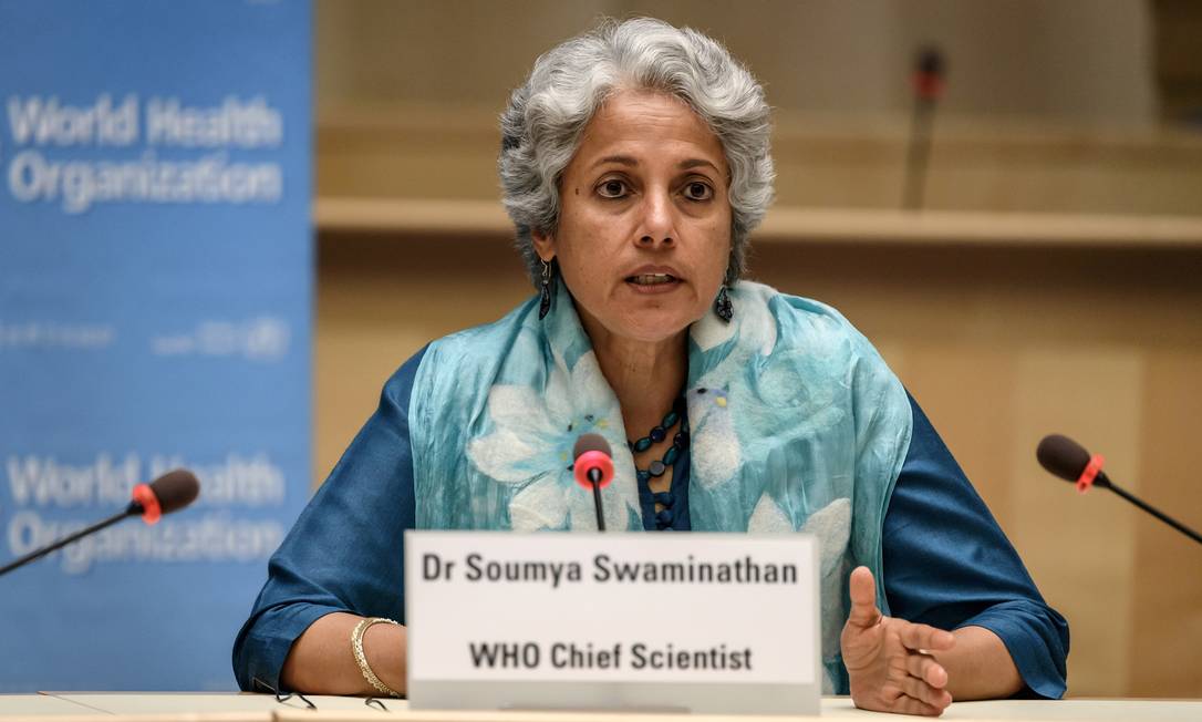 Cientista-chefe da OMS, Soumya Swaminathan Foto: Fabrice Coffrini / Pool via REUTERS