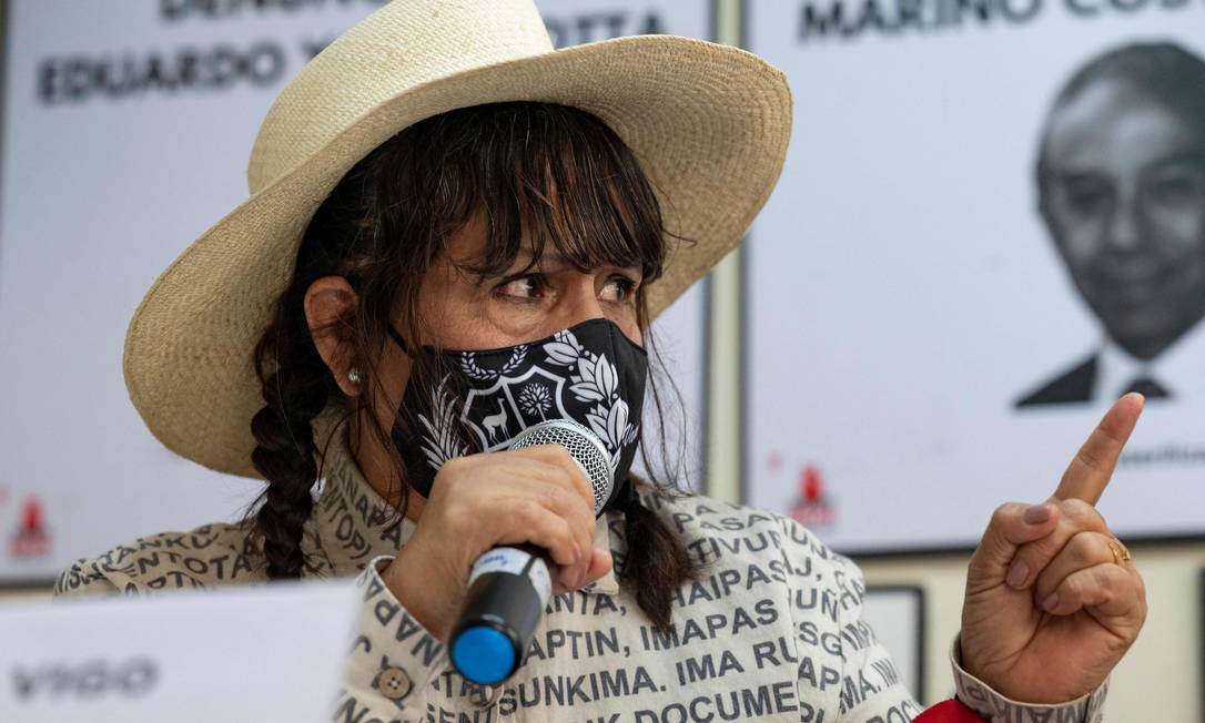 A peruana Victoria Vigo denuncia que foi vítima de esterilização forçada durante governo Fujimori Foto: CRIS BOURONCLE / AFP/17-11-2021