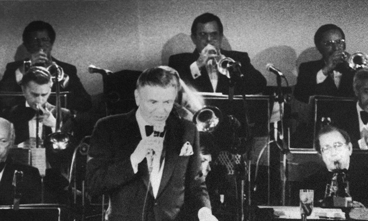 Show de Frank Sinatra, em 1981. O Maksoud Plaza foi o único lugar onde o artista se apresentou em São Paulo Foto: Reprodução