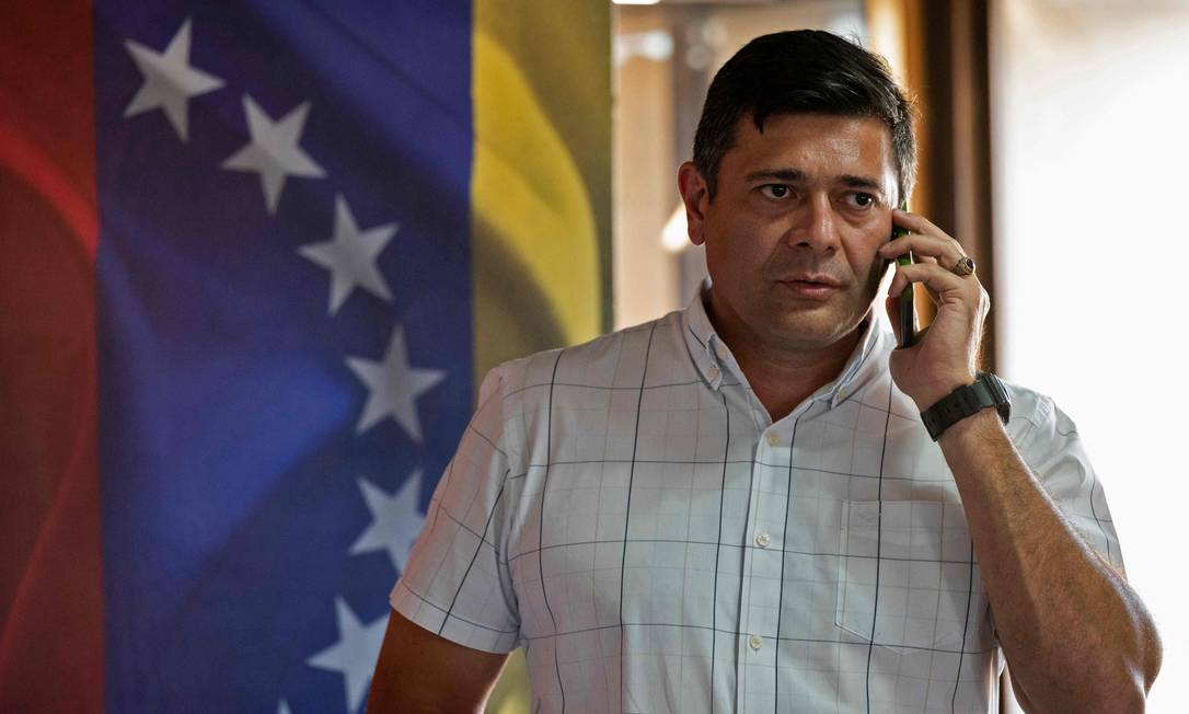 Freddy Superlano, ex-candidato de oposição ao governo de Barinas: fora do jogo por força dos chavistas Foto: YURI CORTEZ / AFP/06-12-2021