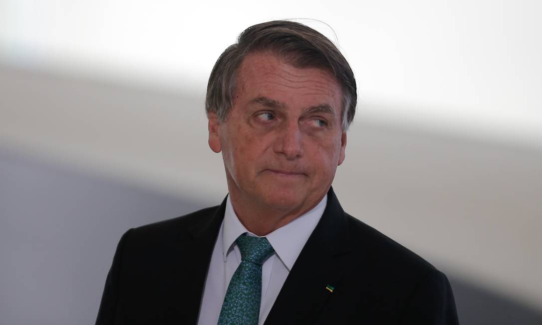 O presidente Jair Bolsonaro, durante cerimônia no Palácio do Planalto Foto: Cristiano Mariz/Agência O Globo