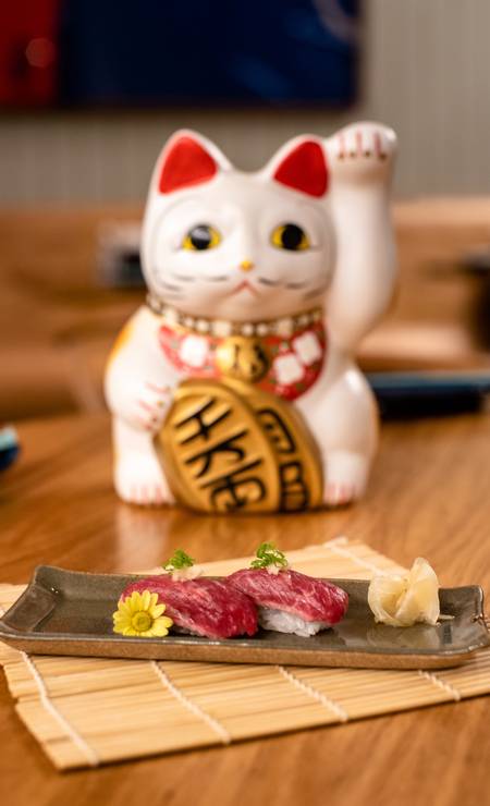 Manabu. Inaugurado em abril, o restaurante oferece sushi de wagyu, R$ 52, entre outras iguarias. Tel.: 99422-1586 Foto: Divulgação/Leo Nakamura