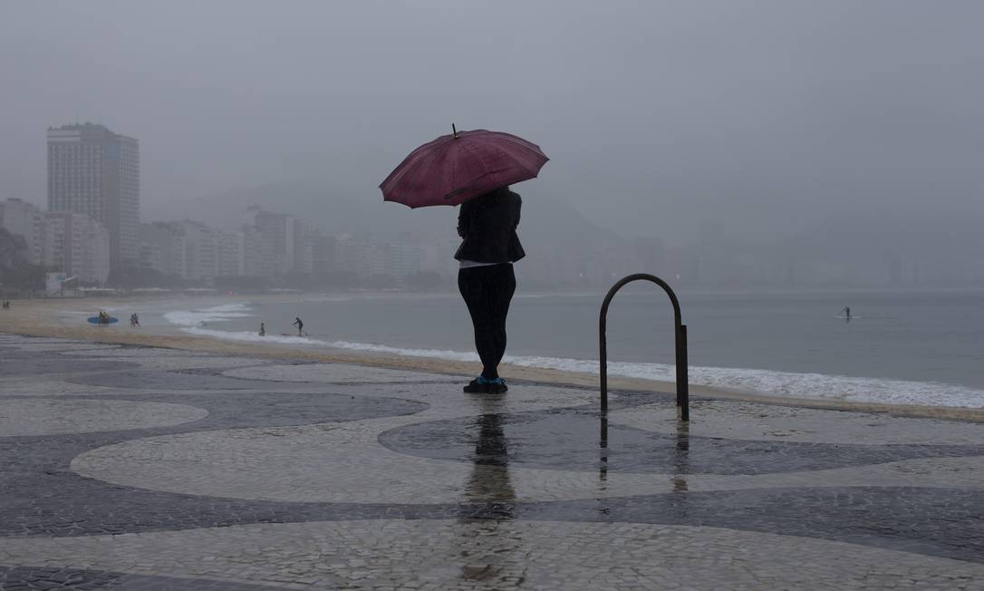 Quarta-feira com previsão de chuva no Rio. Na foto, a praia de Copacabana Foto: Márcia Foletto / Agência O Globo