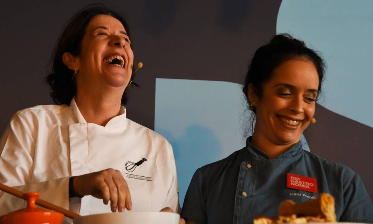 As chefs Paula Prandini (Empório Jardim) e Vera Saboya (Ateliê Culinário) Foto: Alex Ferro / Agência O Globo
