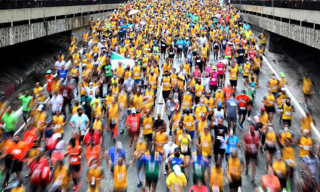 Corredores participam da 96ª corrida internacional de São Silvestre, em São Paulo Foto: FILIPE ARAUJO / AFP