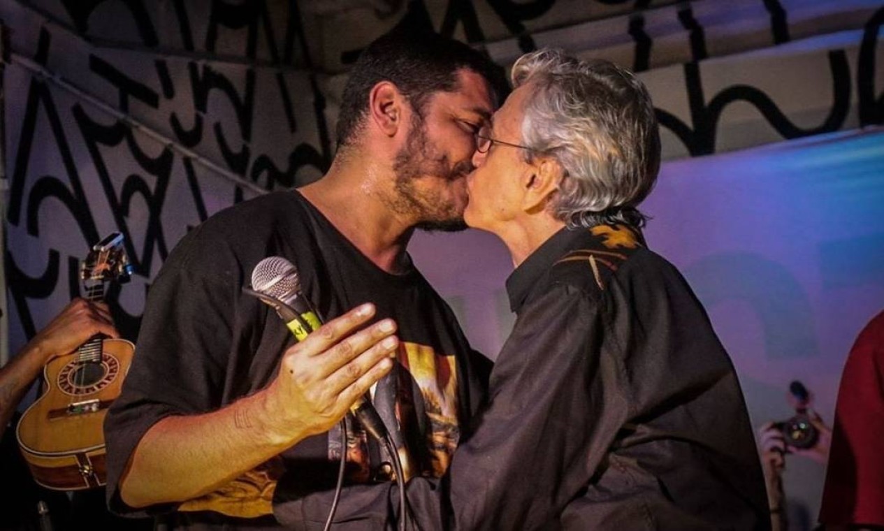 Criolo e Caetano Veloso no Festival Ninja em 2019 Foto: Divulgação