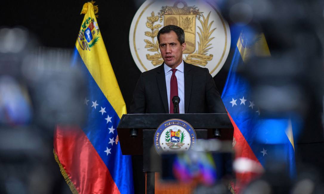 O 'presidente interino' da Venezuela, Juan Guaidó, que recebe novo 'mandato' Foto: FEDERICO PARRA / AFP/29-04-2021