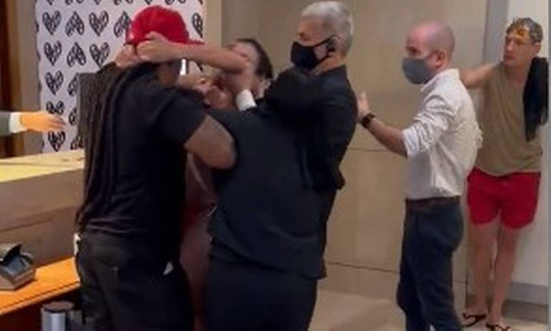 Confusão em hotel de luxo no Rio terminou em agressão e denúncias de suposto racismo Foto: Reprodução