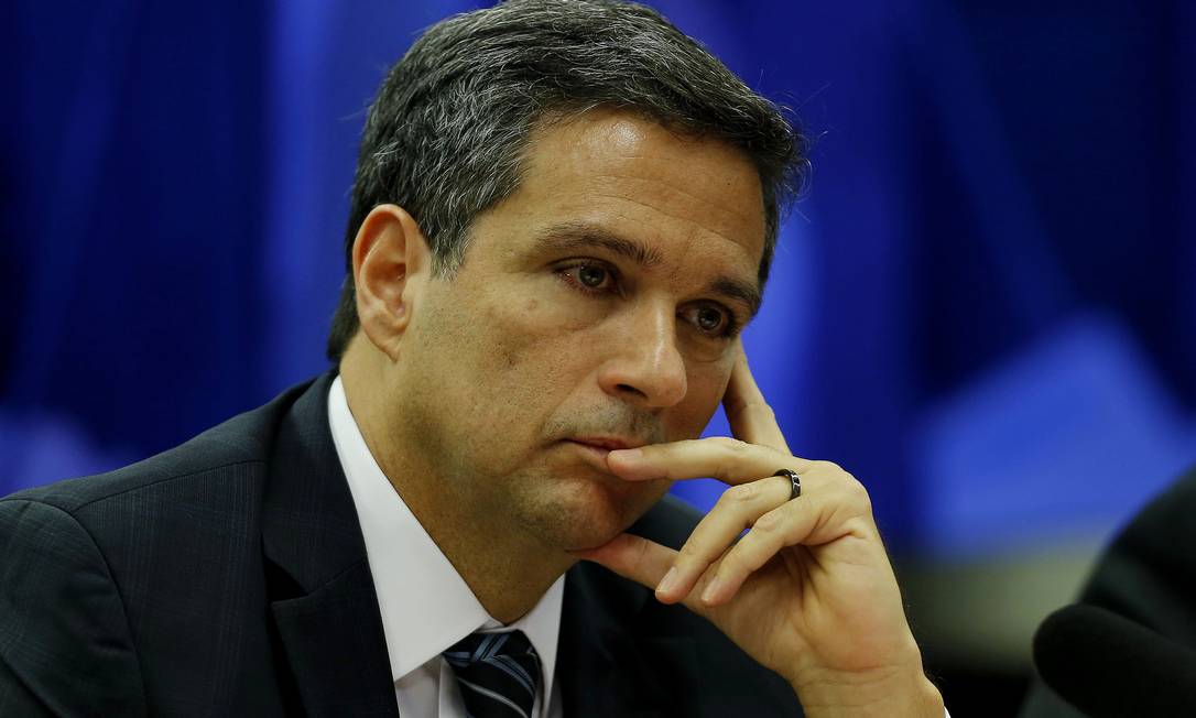 Roberto Campos Neto, presidente do Banco Central, diz que projeção do PIB brasileiro para 2022 deve aumentar, apesar da guerra Foto: Jorge William / Agência O Globo/16-05-2019