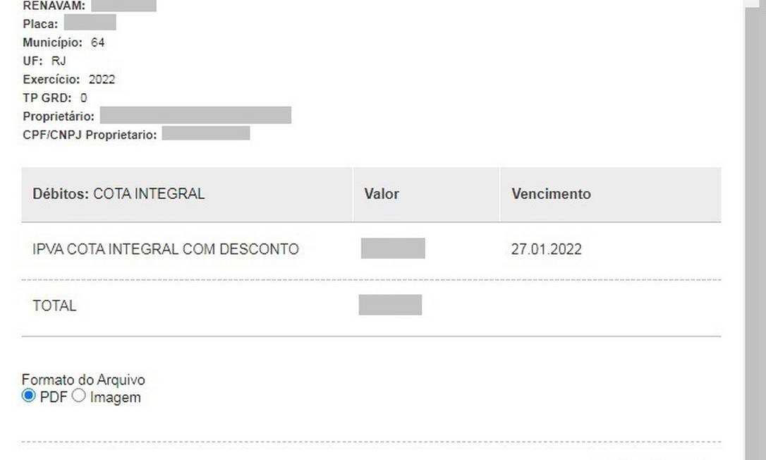 Ipva 2022 Motoristas Do Rio Já Podem Emitir Guia De Pagamento Veja Como Fazer Jornal O Globo 8830