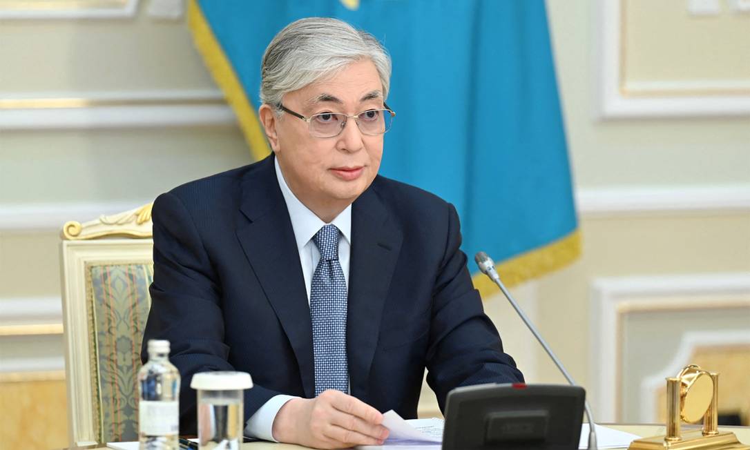 Presidente do Cazaquistão, Kassym-Jomart Tokayev, faz discurso ao Parlamento em Nursultan Foto: PRESIDENT OF KAZAKHSTAN WEBSITE / via REUTERS