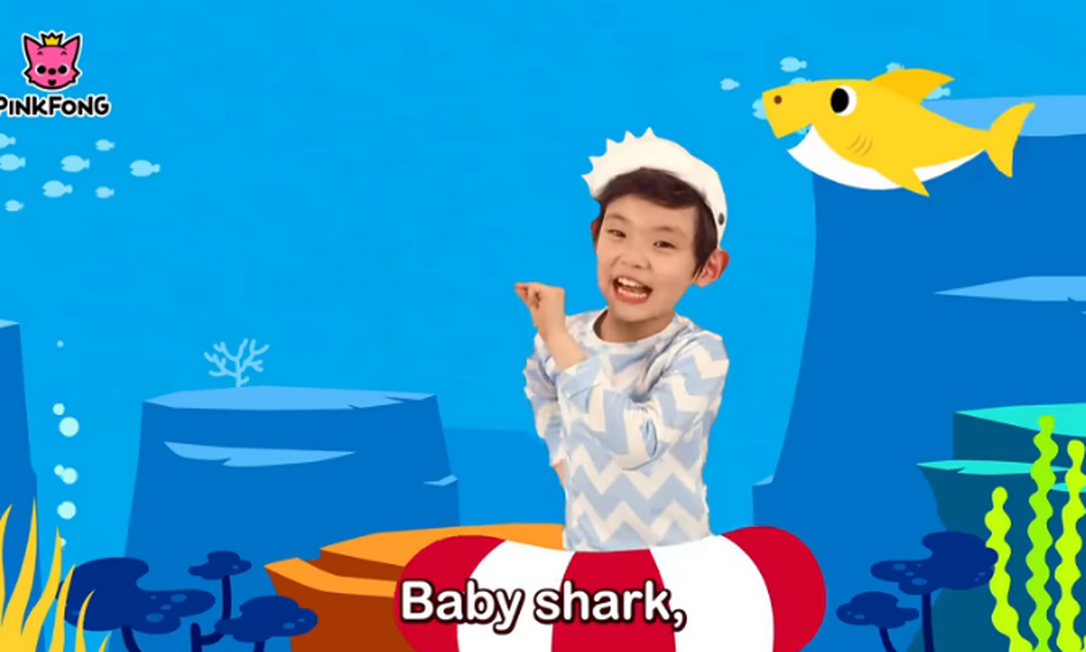 'Baby Shark' ultrapassou 10 bilhões de visualizações no YouTube Foto: YouTube / Reprodução