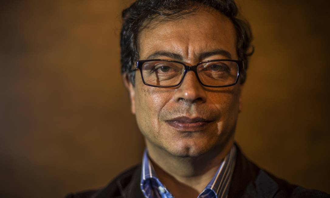 Gustavo Petro: senador e ex-prefeito de Bogotá é favorito na campanha à Presidência da Colômbia Foto: MERIDITH KOHUT / NYT/22-01-2014