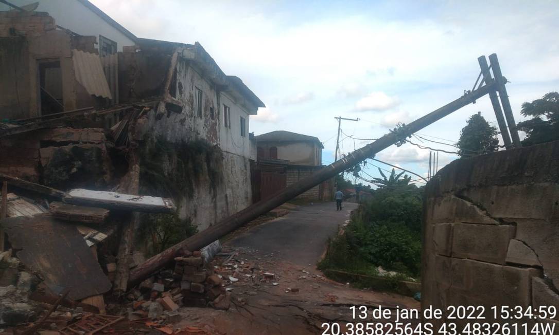 Ruas do Bairro Taquaral, em Ouro Preto, correm risco de deslizamento Foto: Divulgação/Bombeiros