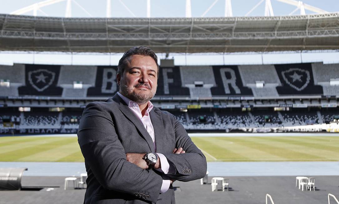 Jorge Braga, CEO do Botafogo, está em alta no clube com a venda da SAF Foto: Vitor Silva