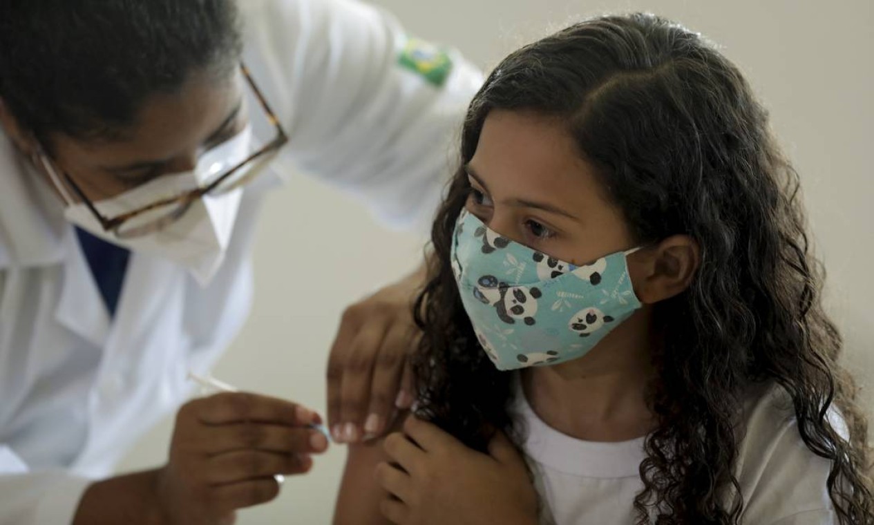 Início da vacinação de crianças na cidade do Rio de Janeiro Foto: Gabriel de Paiva / Agência O Globo