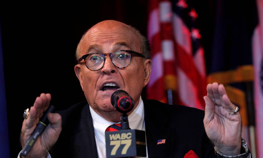 Rudy Giuliani, advogado de Trump que tentou reverter o resultado das eleições de 2020 Foto: BRENDAN MCDERMID / REUTERS / 10-9-2021