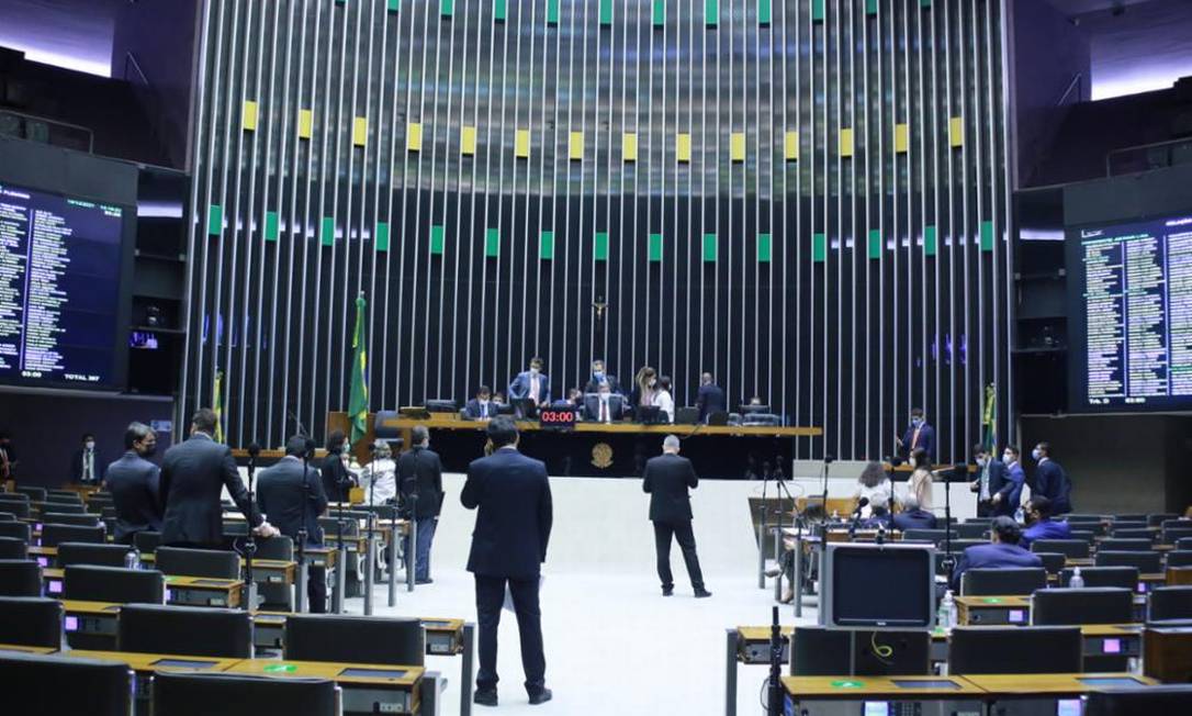 Plenário da Câmara dos Deputados durante sessão Foto: Paulo Sergio/Câmara dos Deputados/16-12-2021